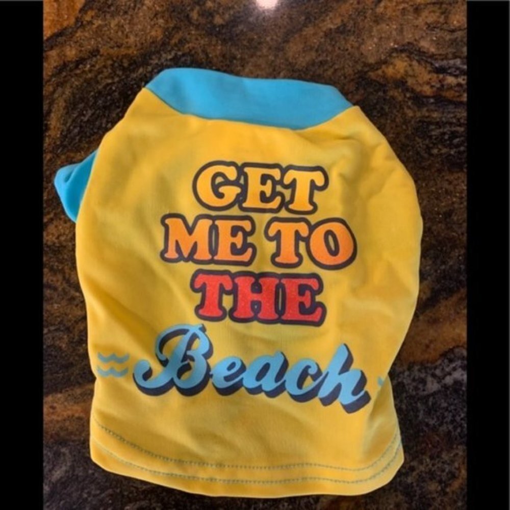 🛍3/$20 DOG get me to the beach T-shirt swimwear size XS